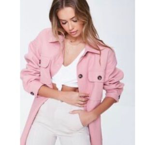 Drop-Sleeve Button-Front Shacket